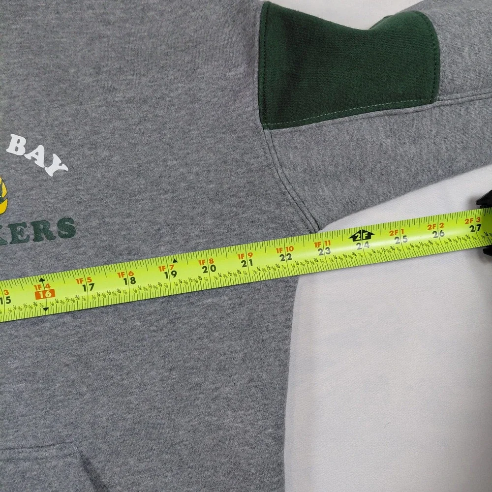 Nike Green Bay‎ Packers Womens XS Gray Fleece Crop Hoodie NFL Team Apparel